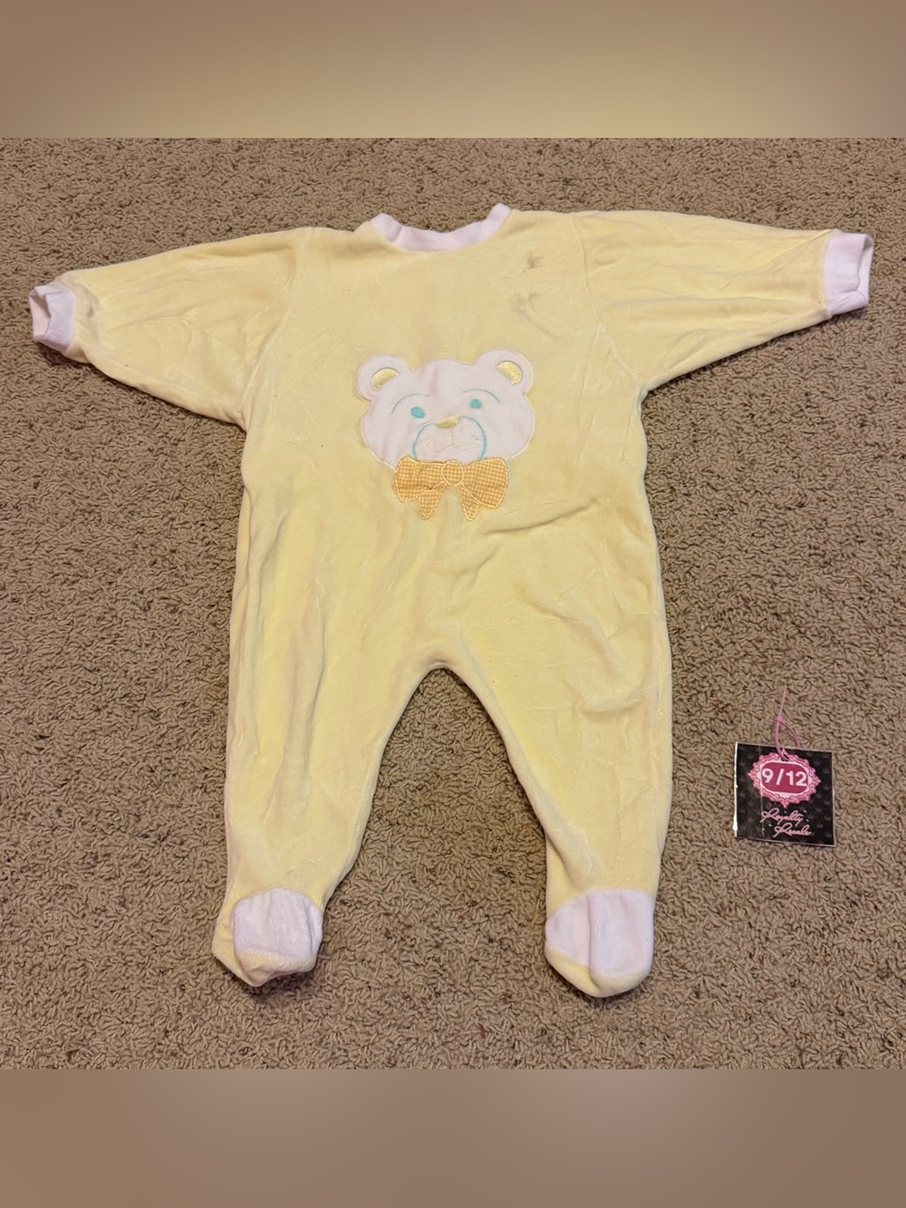 Cozy Yellow Bear Footed One-Piece for Kids